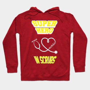 Super Hero Nurse In Scrubs Hoodie